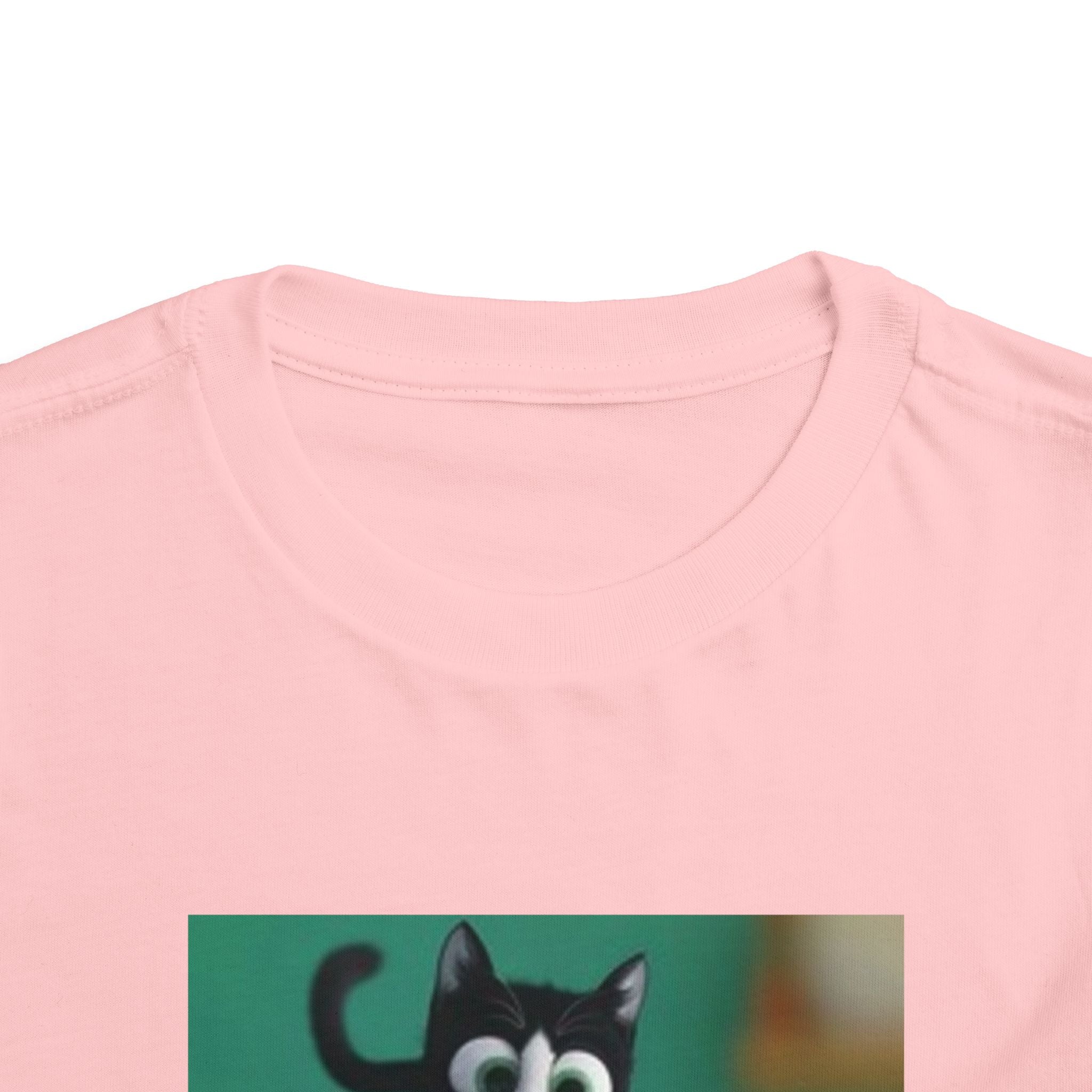 Toddler Tee — Playful Kitten and Fishbowl Graphic