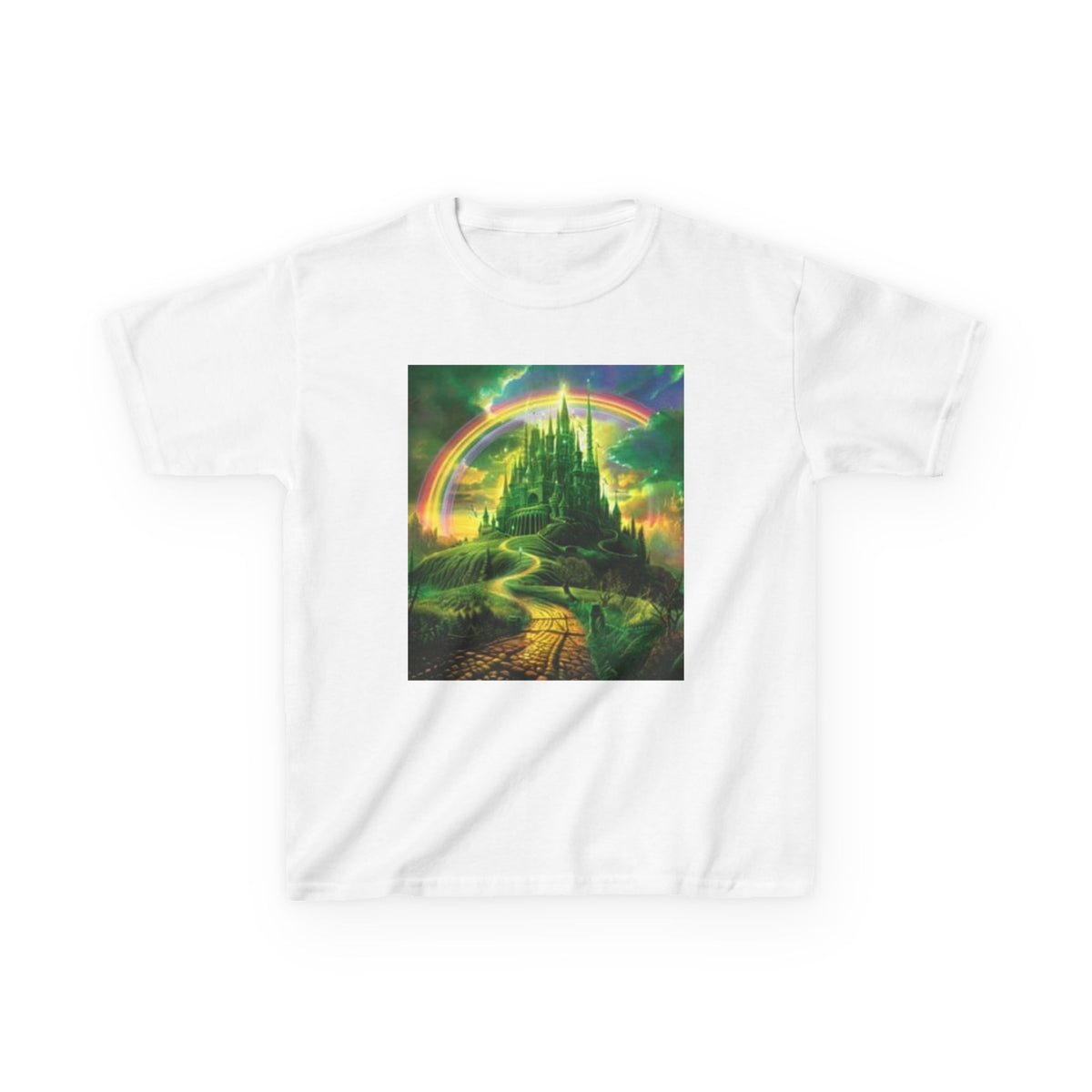 Kids T‑Shirt — Magical Rainbow Castle Fantasy Tee