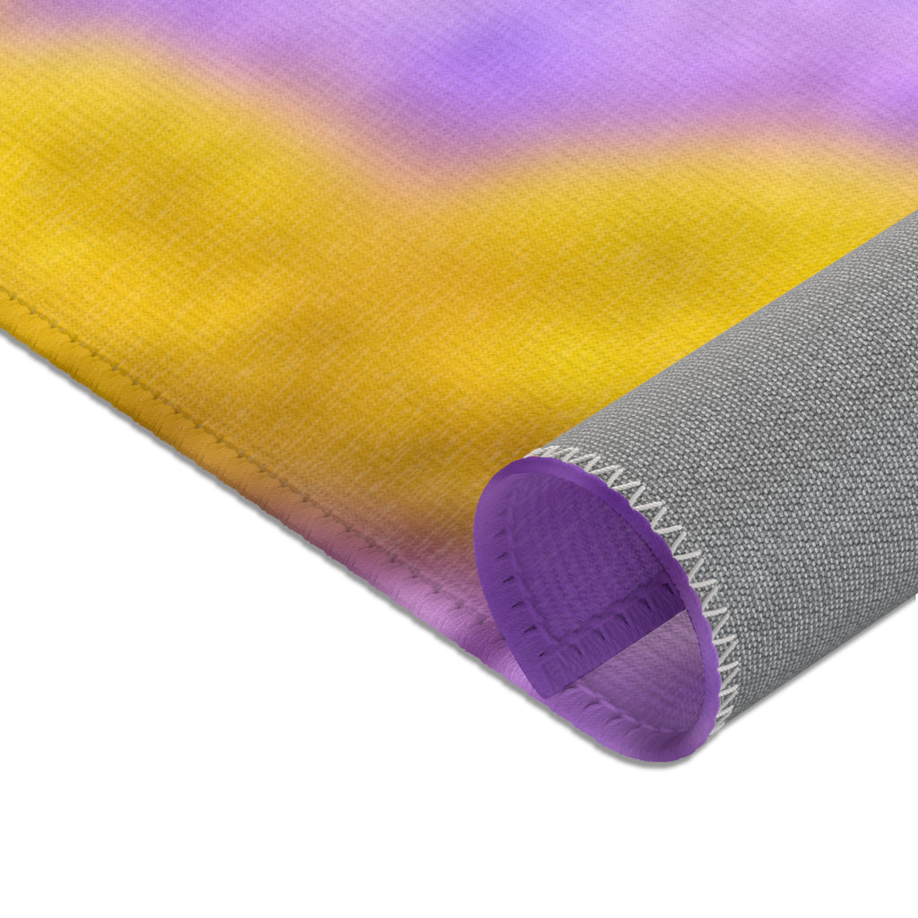 Purple Yellow Mandala Area Rug