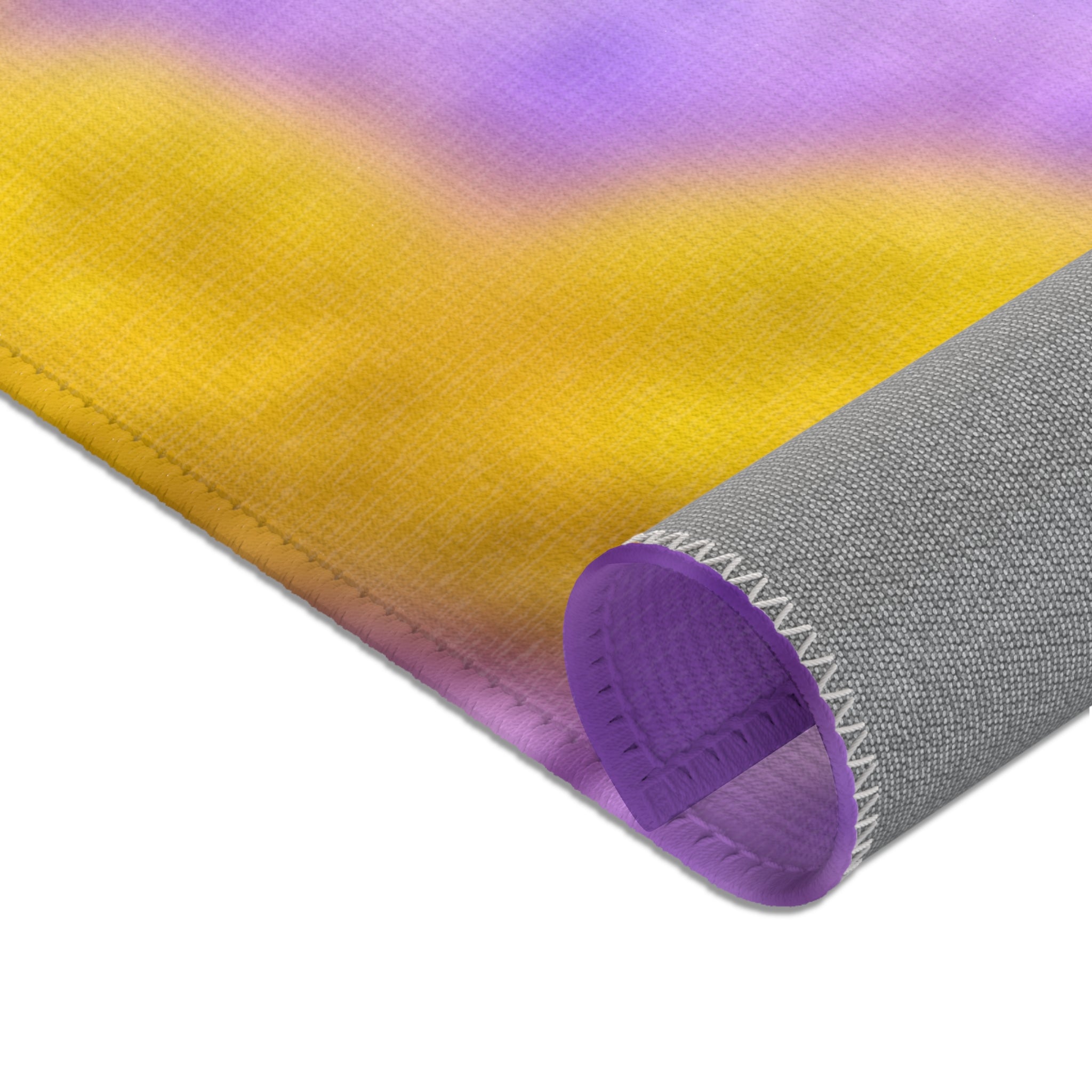 Purple Yellow Mandala Area Rug