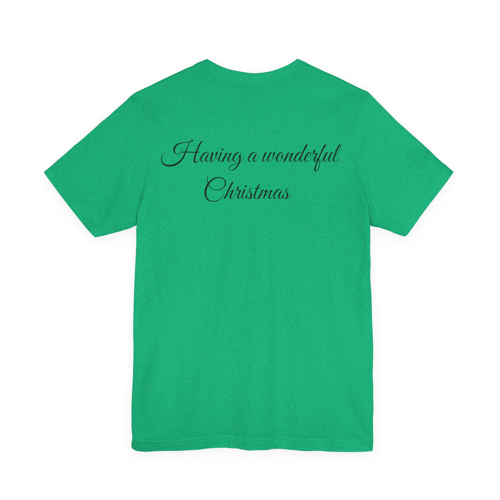 Christmas Tree Vintage Scene Tee — Holiday Village Carriage Design