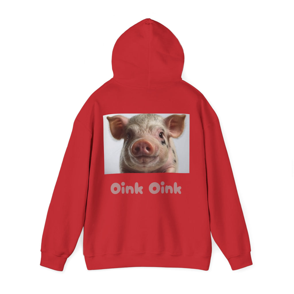 Smiling Pig Photo Hoodie — Cute Farm Animal Graphic Sweatshirt