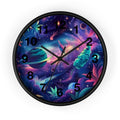 Cosmic Cannabis Wall Clock — Psychedelic Space Marijuana Art Clock