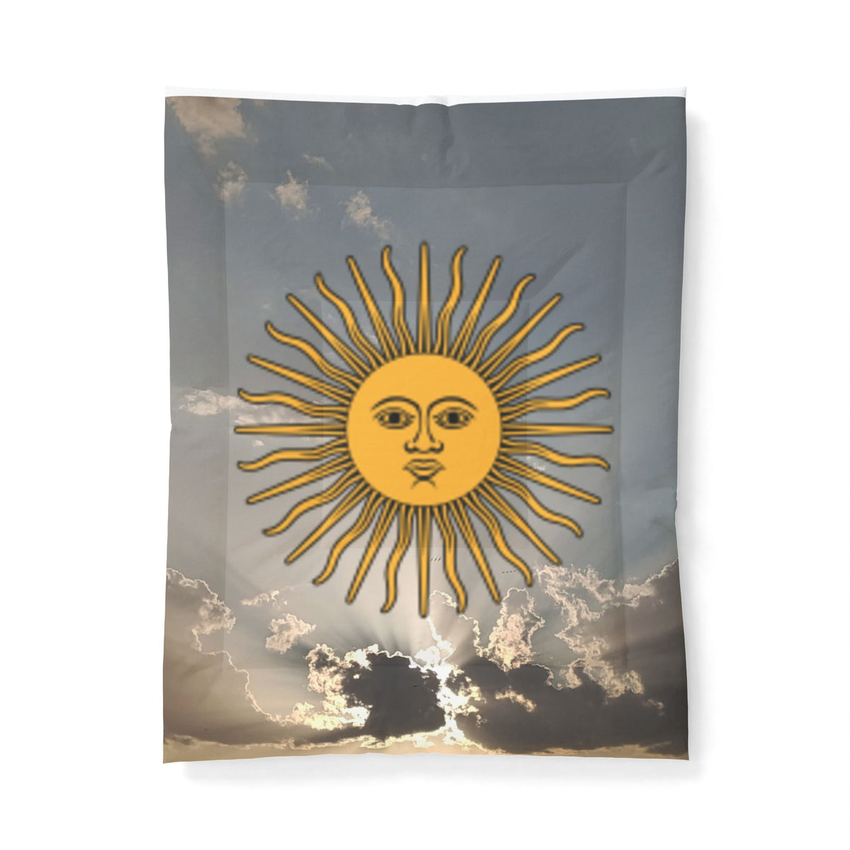 Sunrise Boho Cotton Comforter – Vintage Sun Face Duvet Cover