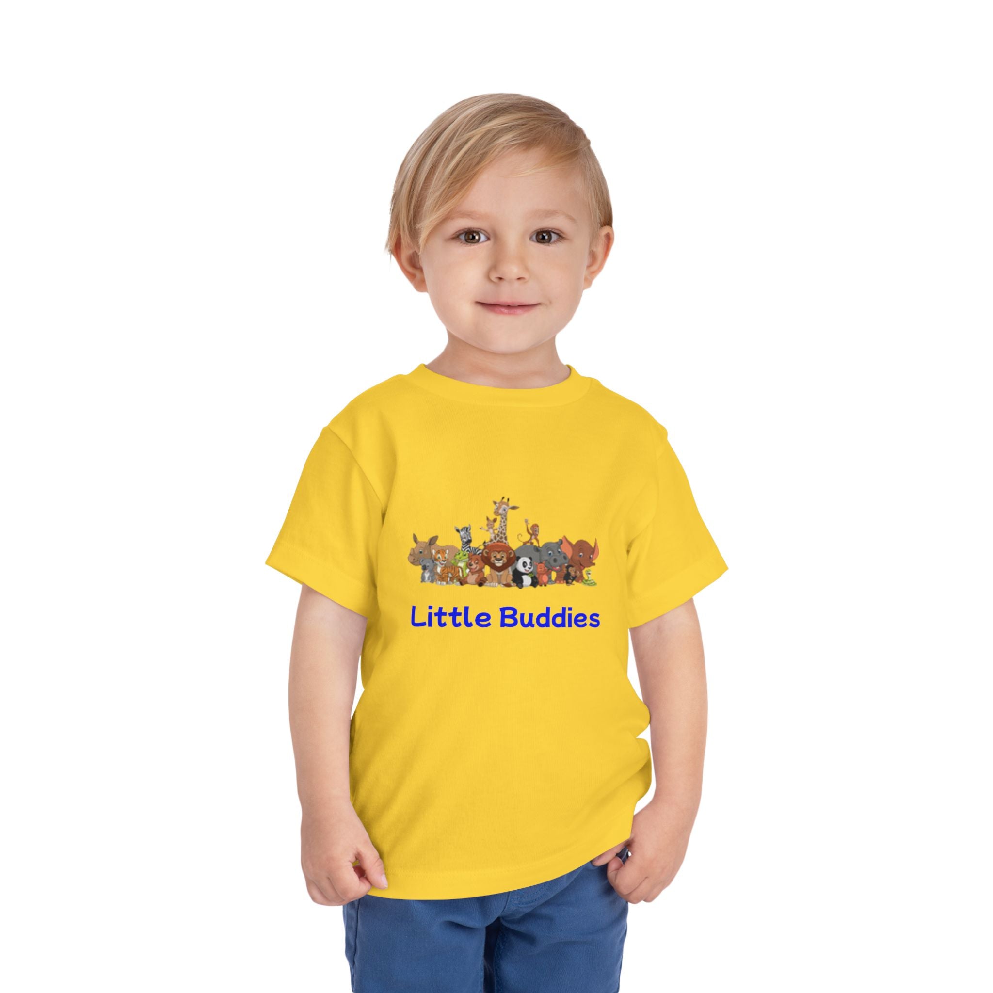 Toddler Tee — Colorful Rainbow Heart & Cute Animal Friends