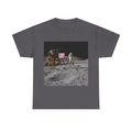 Moon Landing Graphic Tee — Astronaut Flag Photo T-Shirt