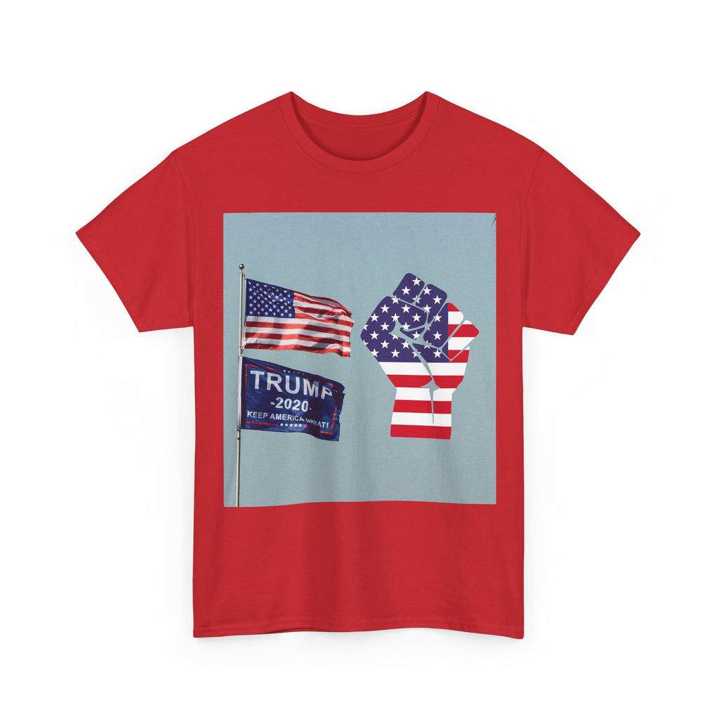 Trump 2020 USA Flaf Patriotic Fist Unisex Heavy Cotton T-shirt