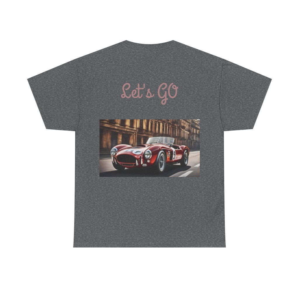 Pin-Up Girl with Terrier & Fast Car Graphic T-shirt — Retro 1950's Vintage Style T-Shirt