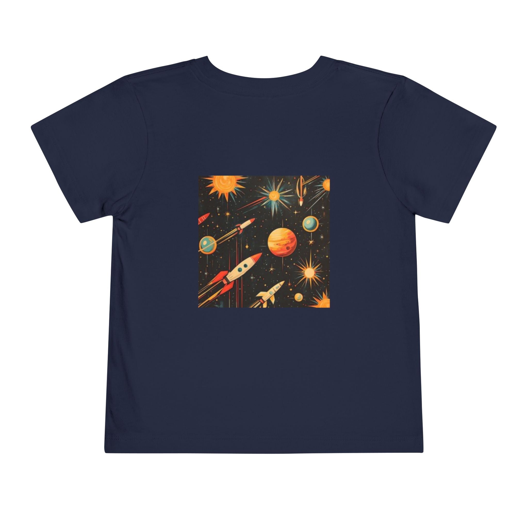 Toddler T-shirt — Adventures Cute Astronaut & Retro Space Rockets Design
