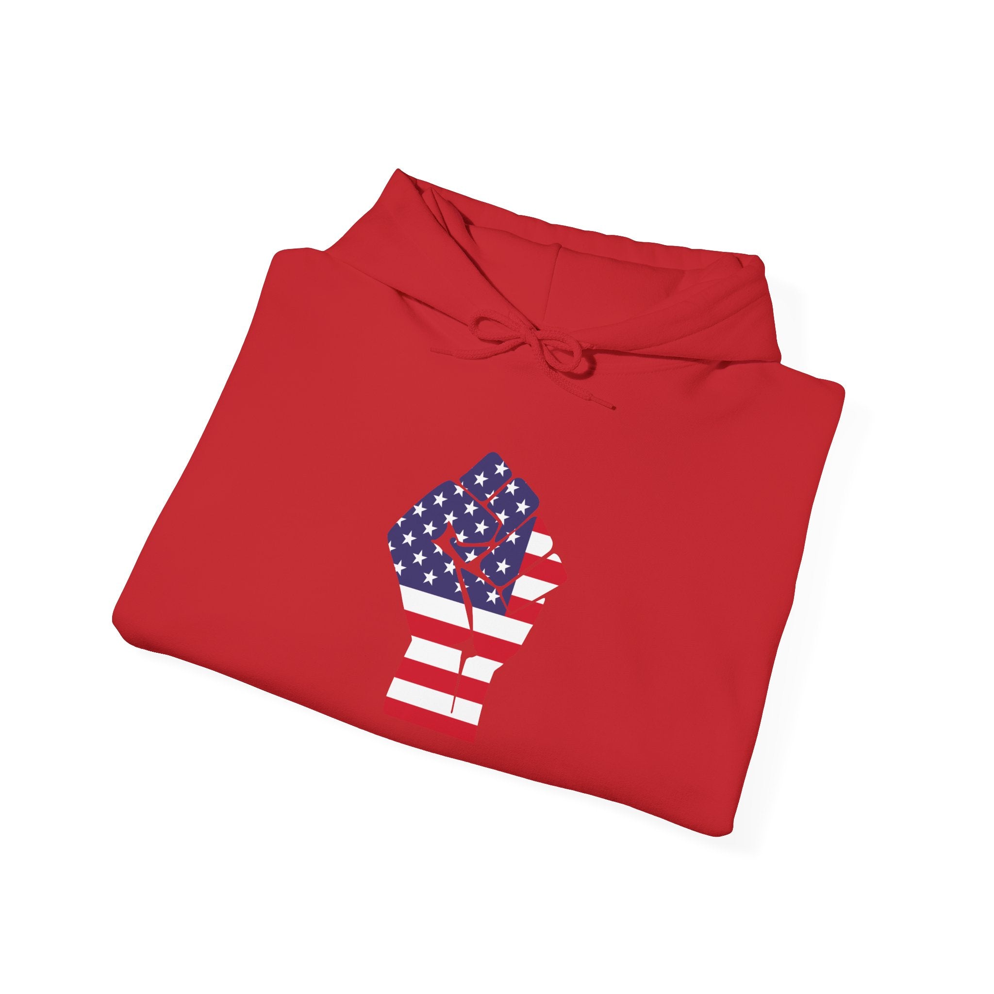 TRUMP has MOXIE American Flag  Graphic Hoodie — Patriotic Fist Design