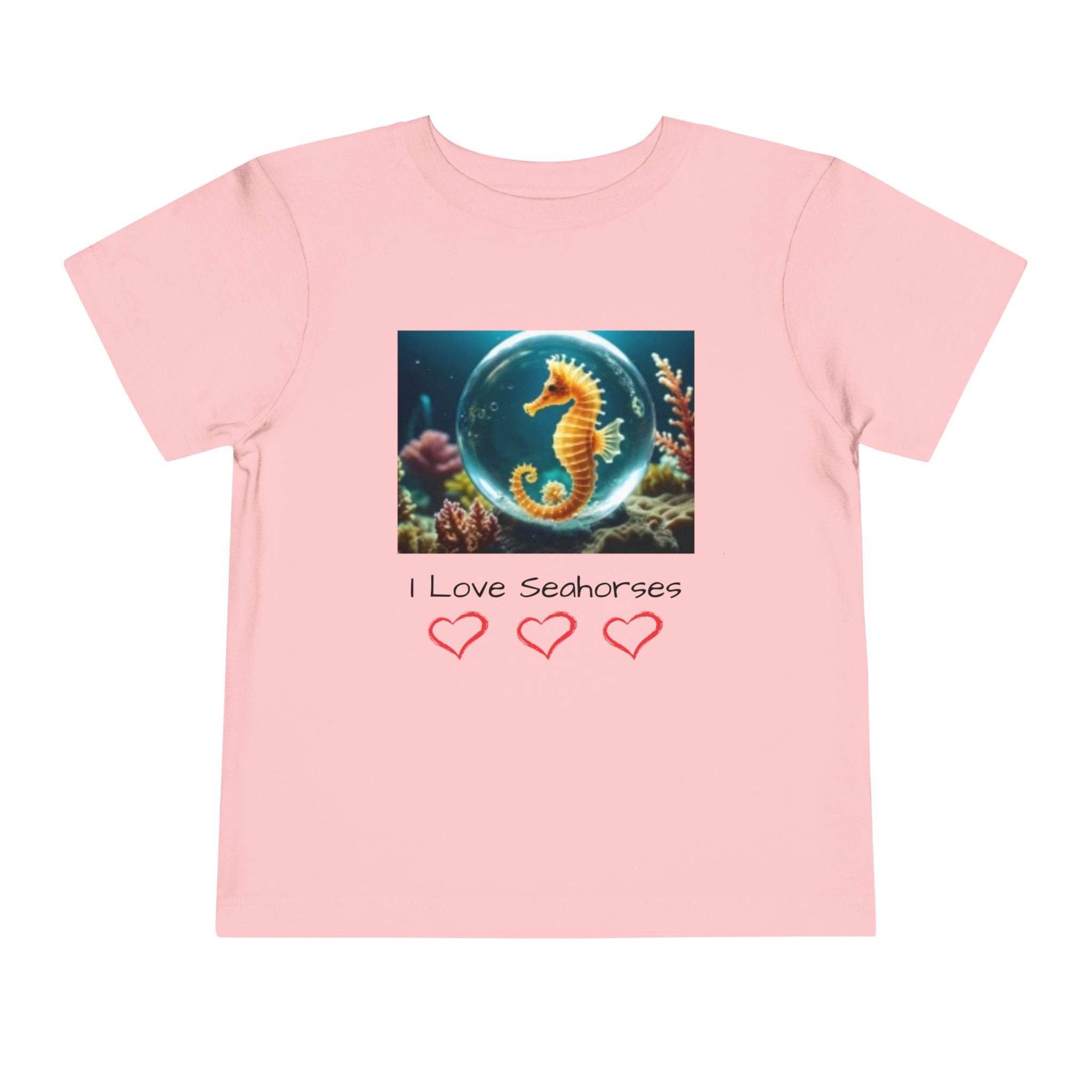 T-shirt pour tout-petit — Motif mignon hippocampe et étoile de mer de l'océan
