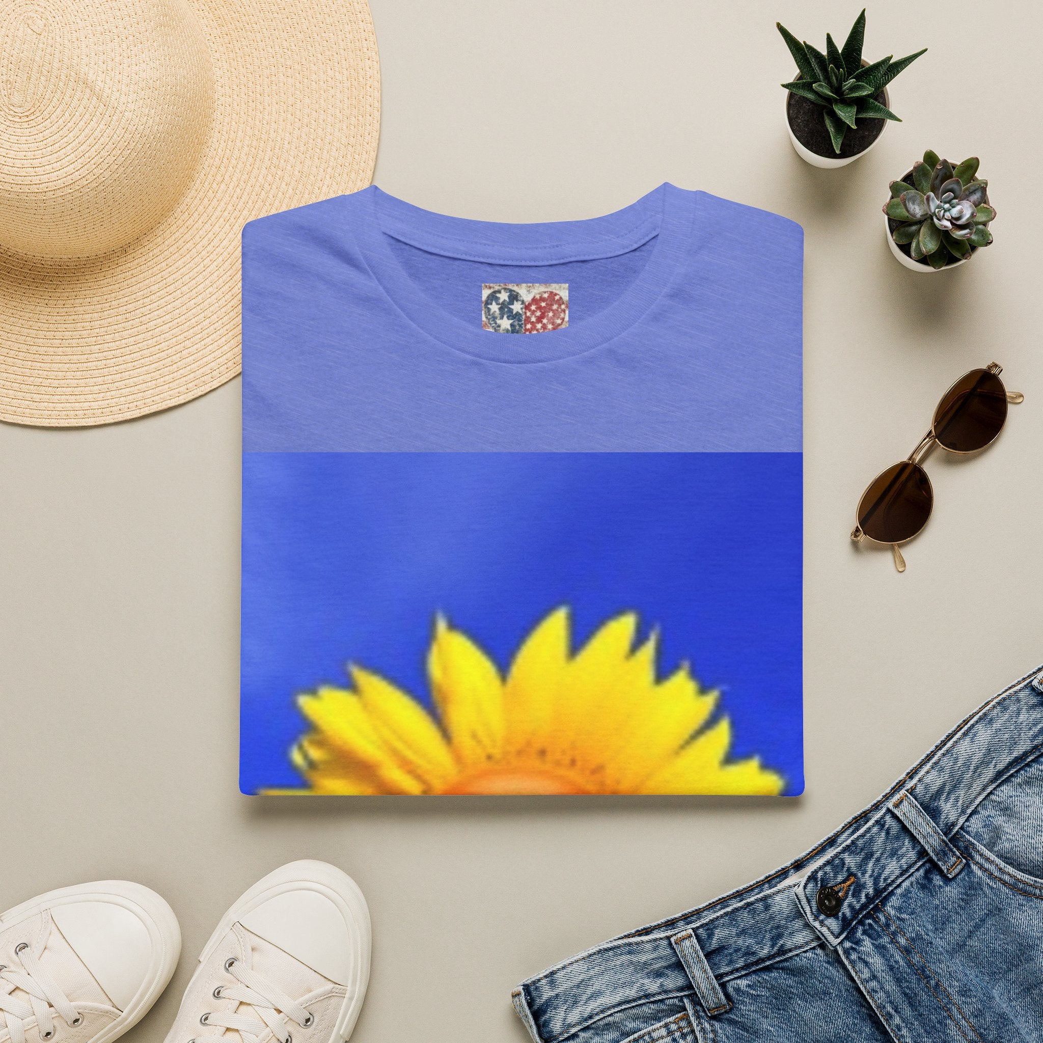 T-shirt Sourire Tournesol — T-shirt graphique floral lumineux et joyeux