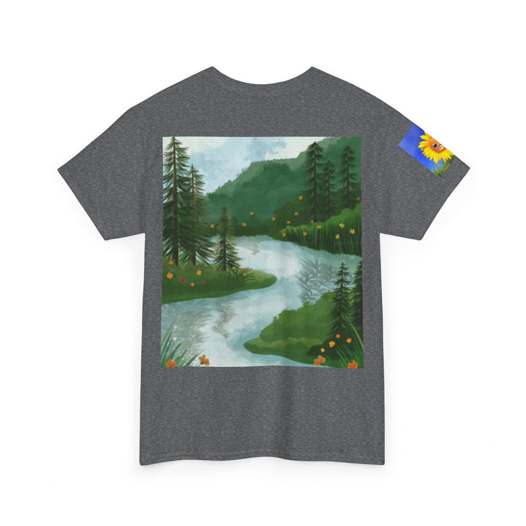 T-Shirt — Desert Turtle & Scenic River Vintage Nature Artwork