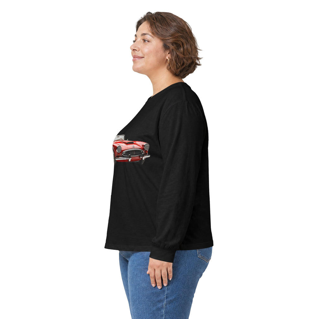 Classic Red Convertible Long Sleeve T-shirt — Vintage Sports Car Graphic