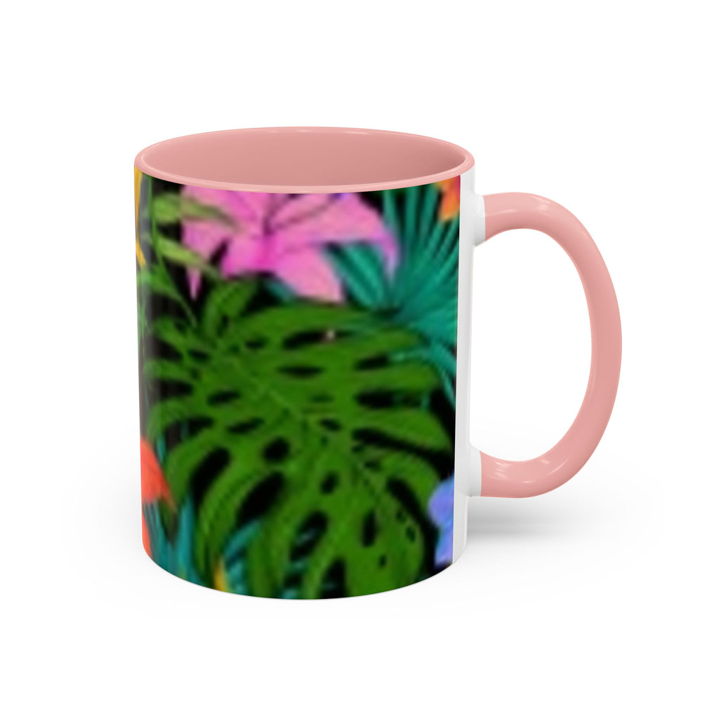 Tropical Floral Coffee Mug — Colorful Paradise Accent Mug (11/15 oz)