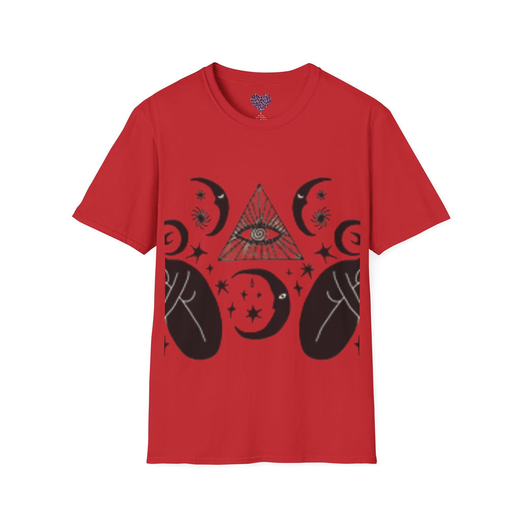 Mystic Moon Eye T-Shirt — Celestia lGraphic T-shirt  with Floral Back Panel