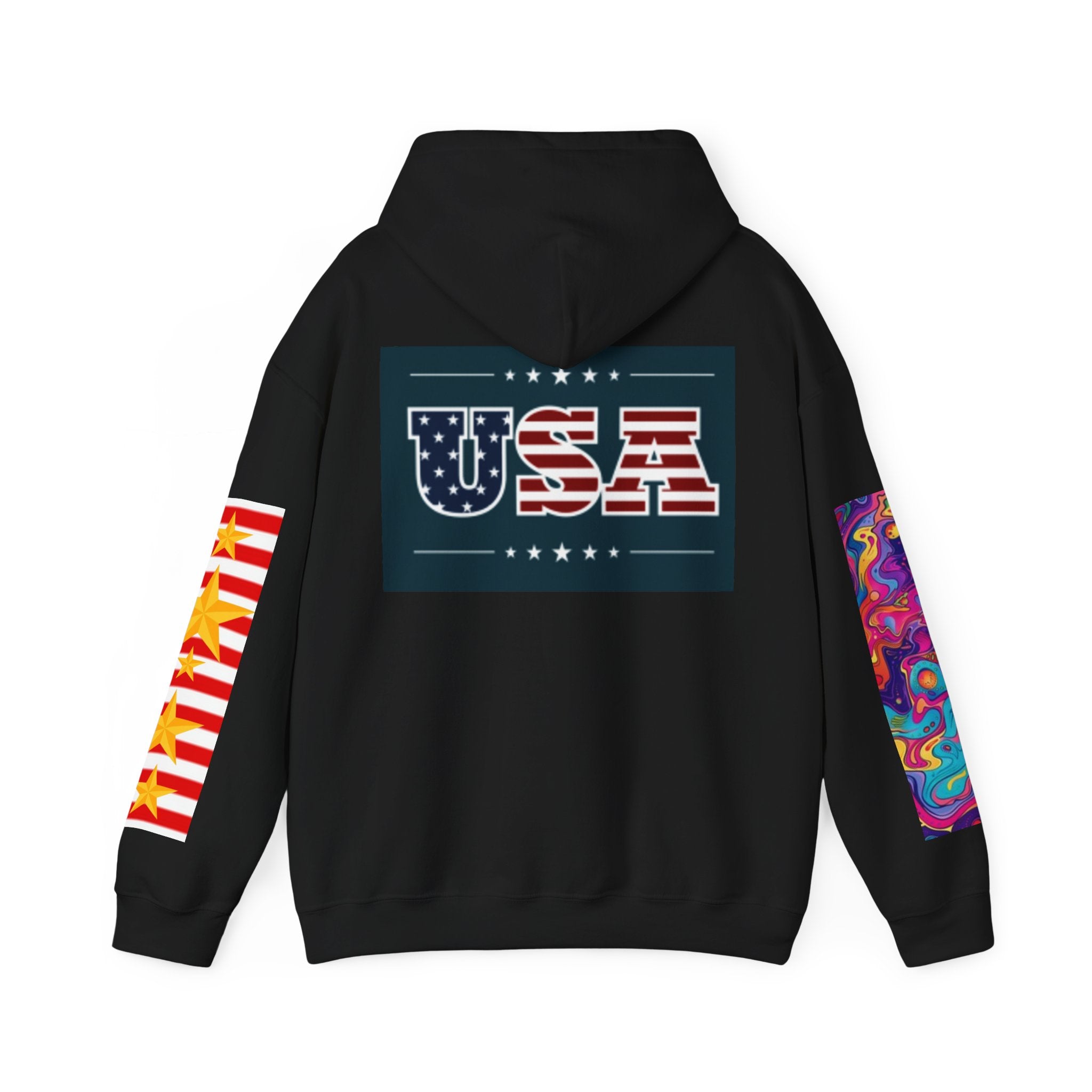 USA Flag Soldier Hoodie — Patriotic American Veteran Pullover