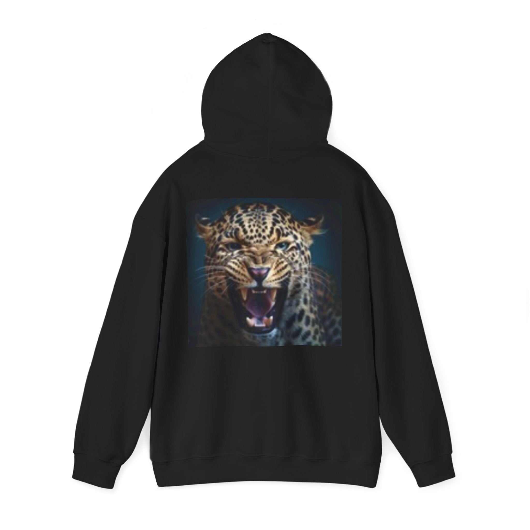 Roaring Leopard Graphic Hoodie — Fierce Wild Cat Print Pullover