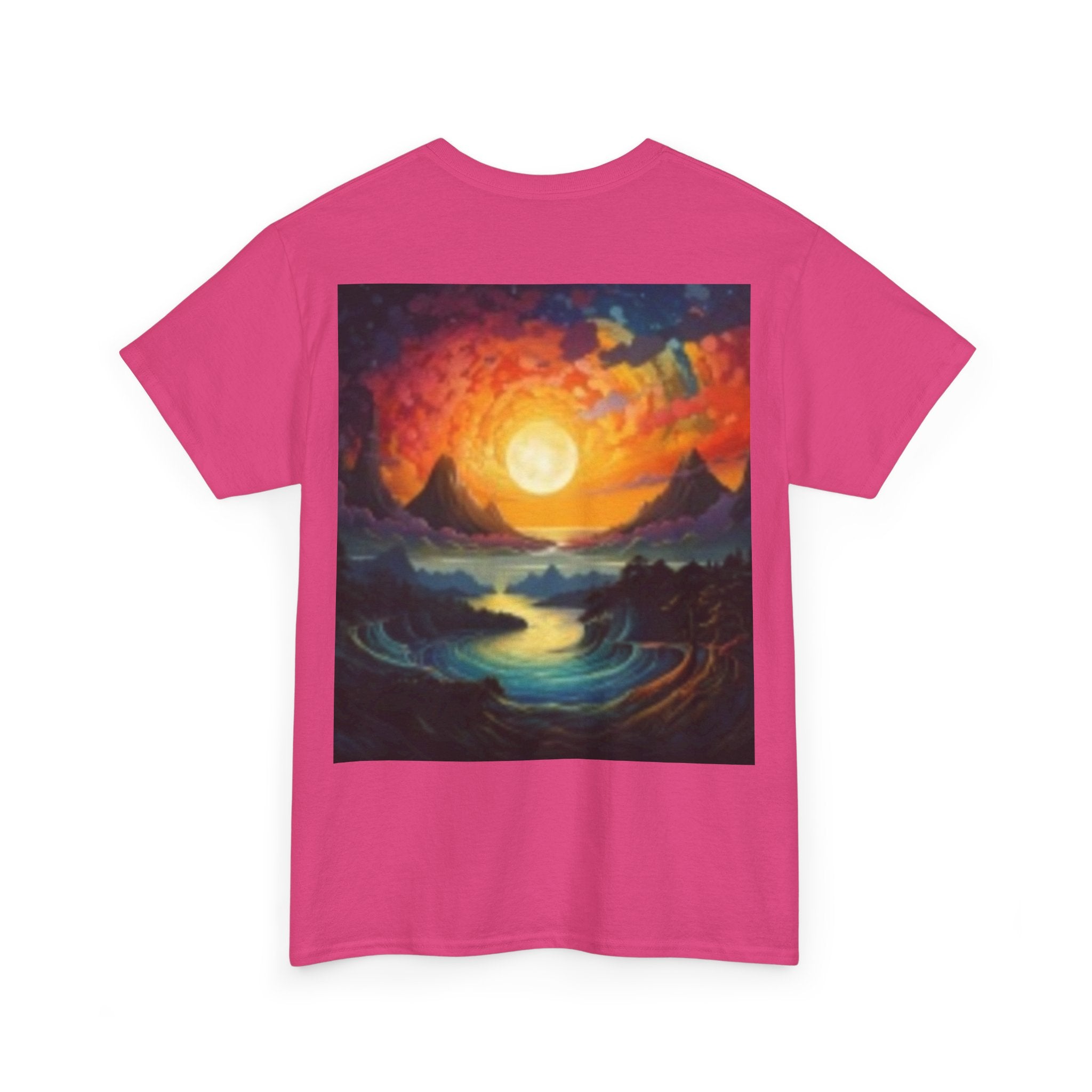 Nature Scene T-shirt— Five Bears in  River & Sunset Landscape T-Shirt
