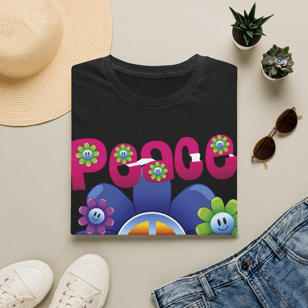 Peace & Love Retro Flower T-Shirt