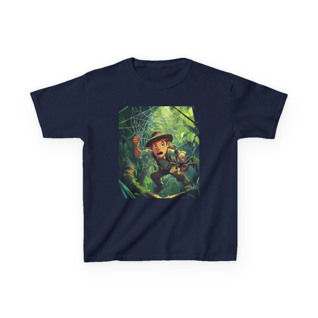 Kids Explorer Jungle T‑Shirt — Adventure Hat & Monkey Graphic
