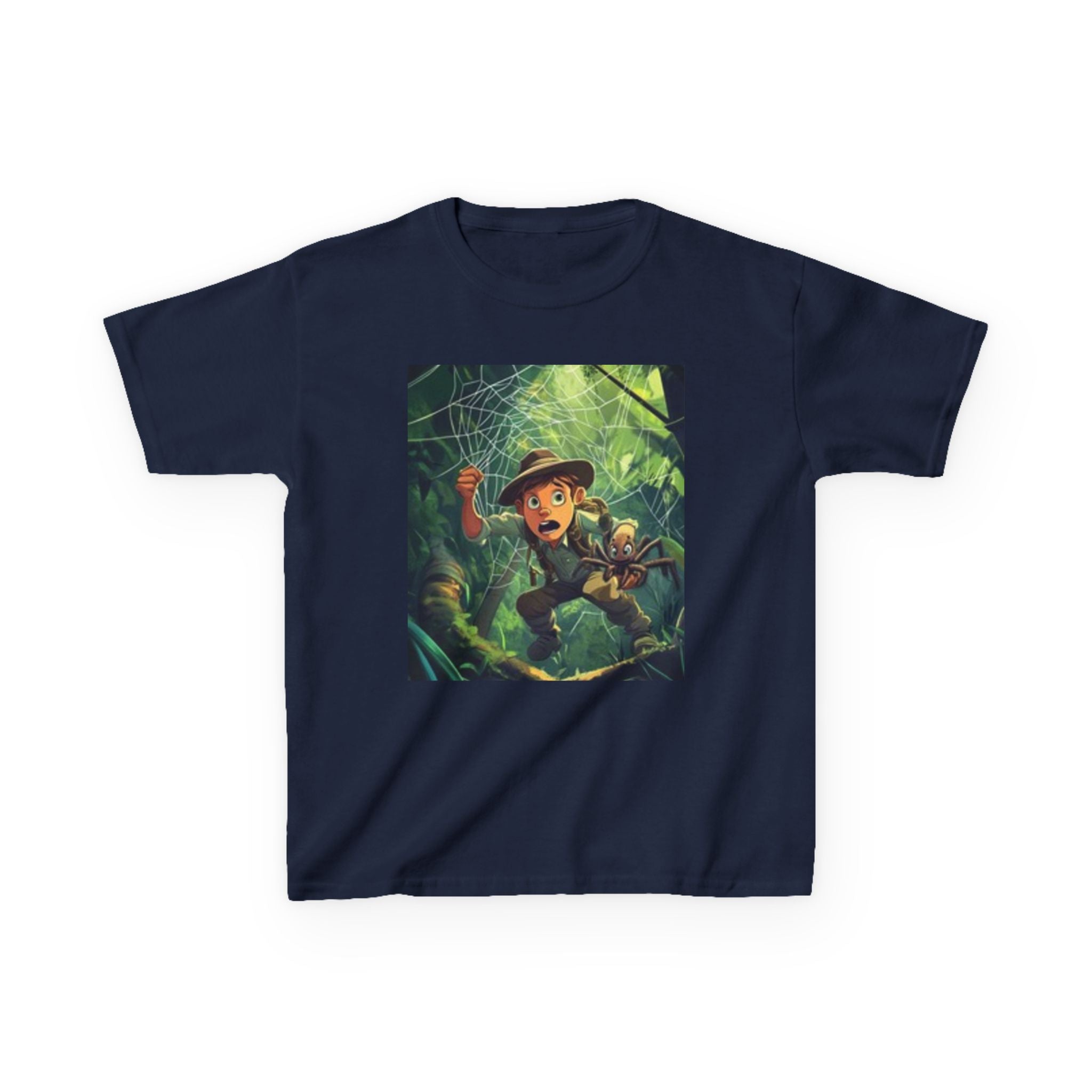 Kids Explorer Jungle T‑Shirt — Adventure Hat & Monkey Graphic