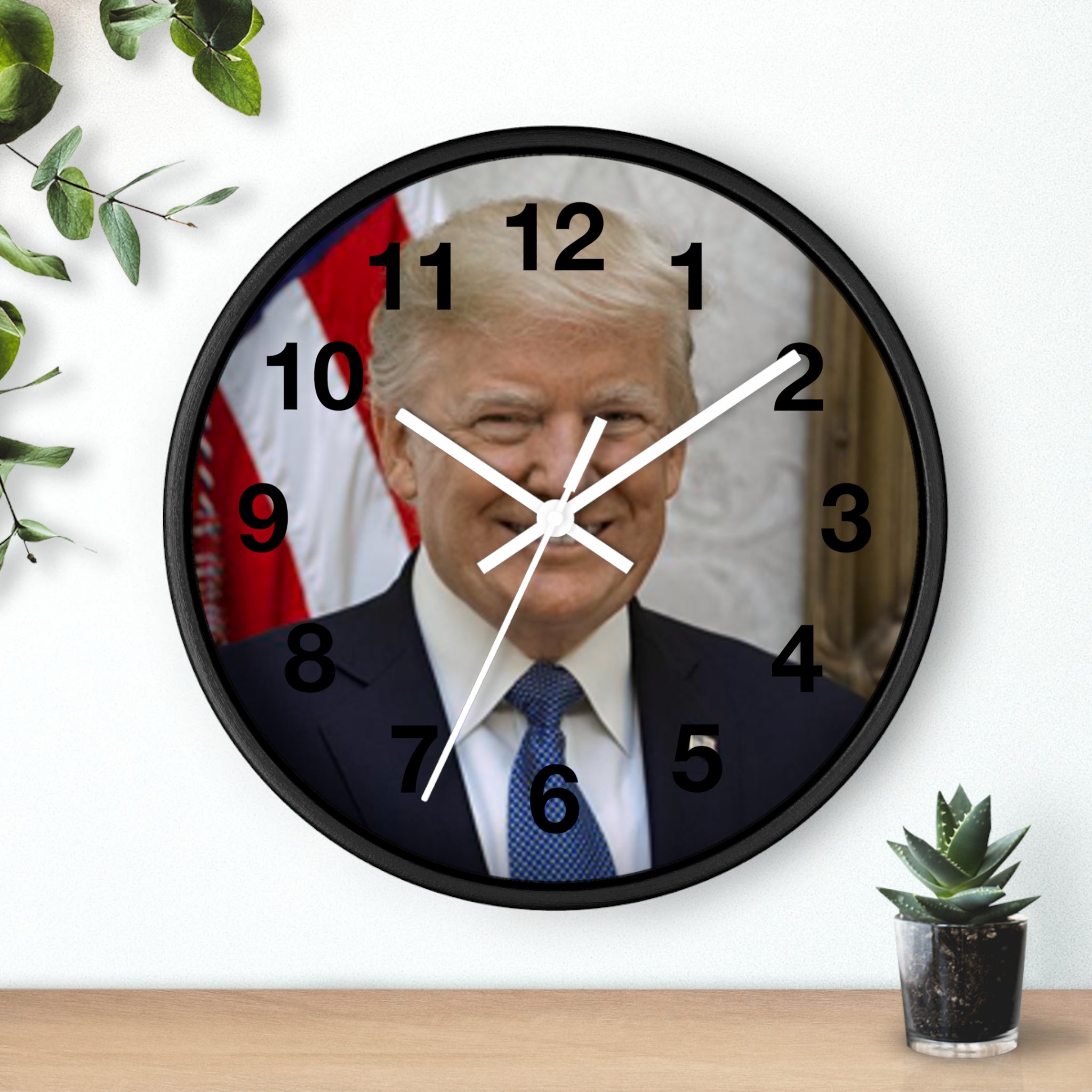 Wall Clock President Donald Trump 47th President AMERICA
