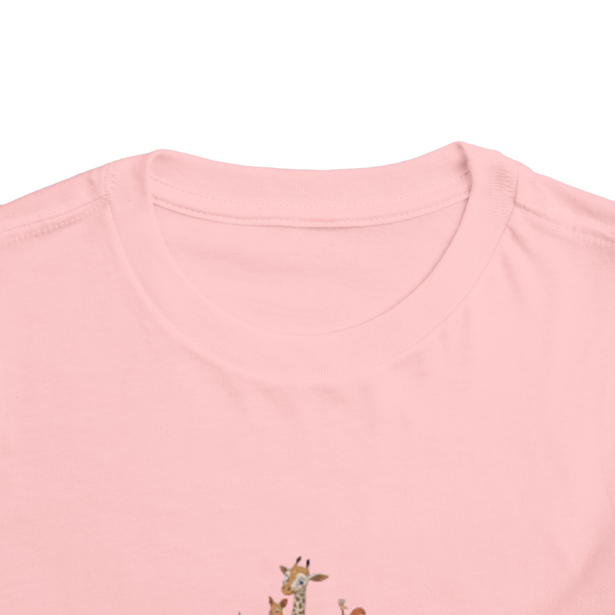 Toddler Tee — Colorful Rainbow Heart & Cute Animal Friends