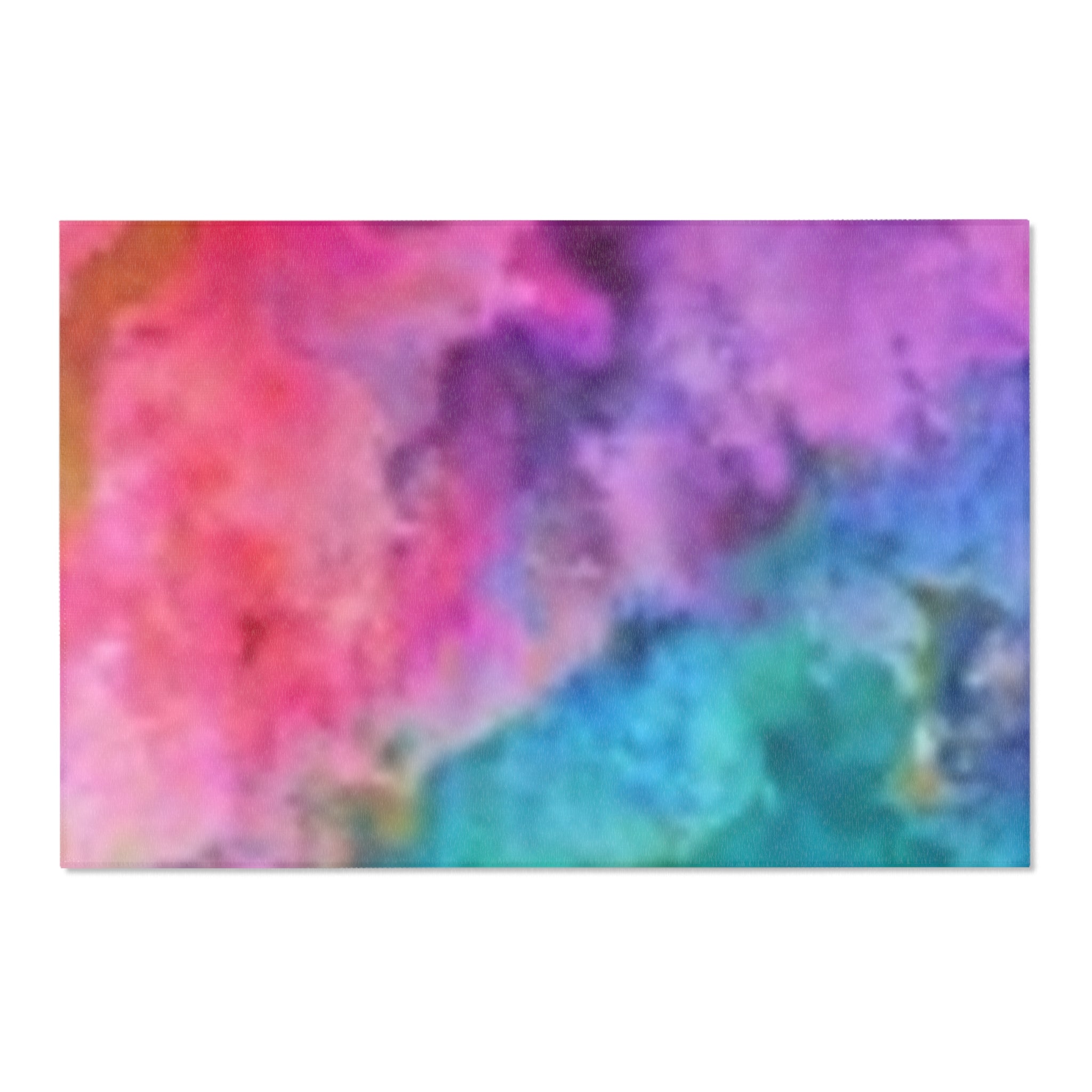 Tapis éclatant à l'aquarelle — Tapis de sol abstrait coloré bleu rose vert