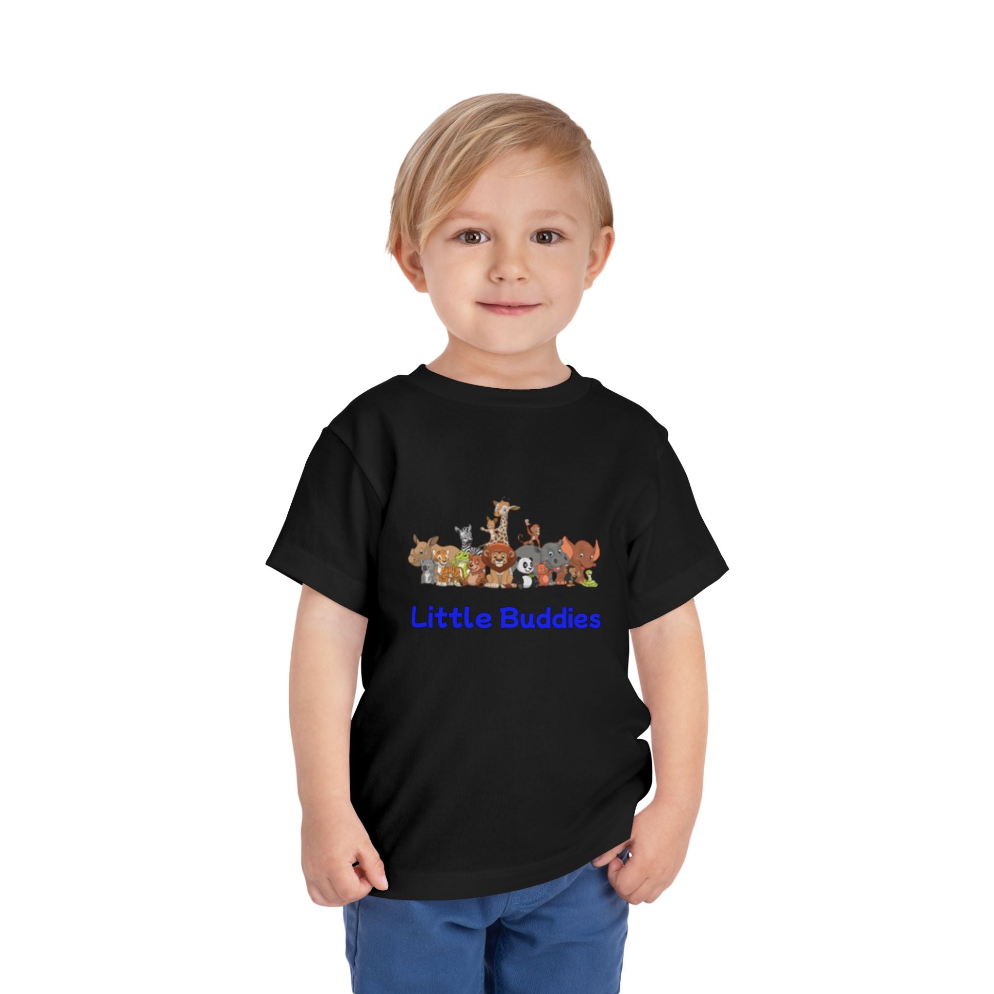 Toddler Tee — Colorful Rainbow Heart & Cute Animal Friends