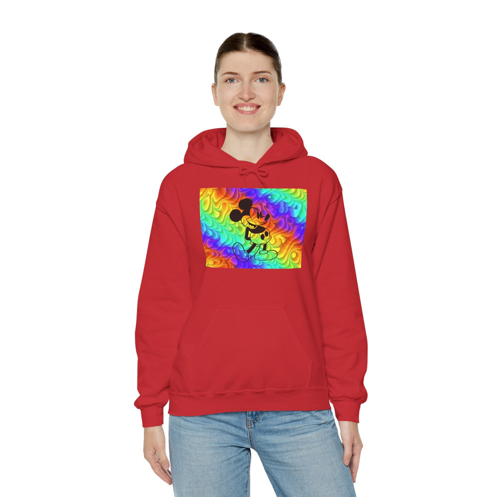Mickey Mouse Rainbow Colors Unisex Heavy Blend Hooded Sweatshirt Warm & Cozy