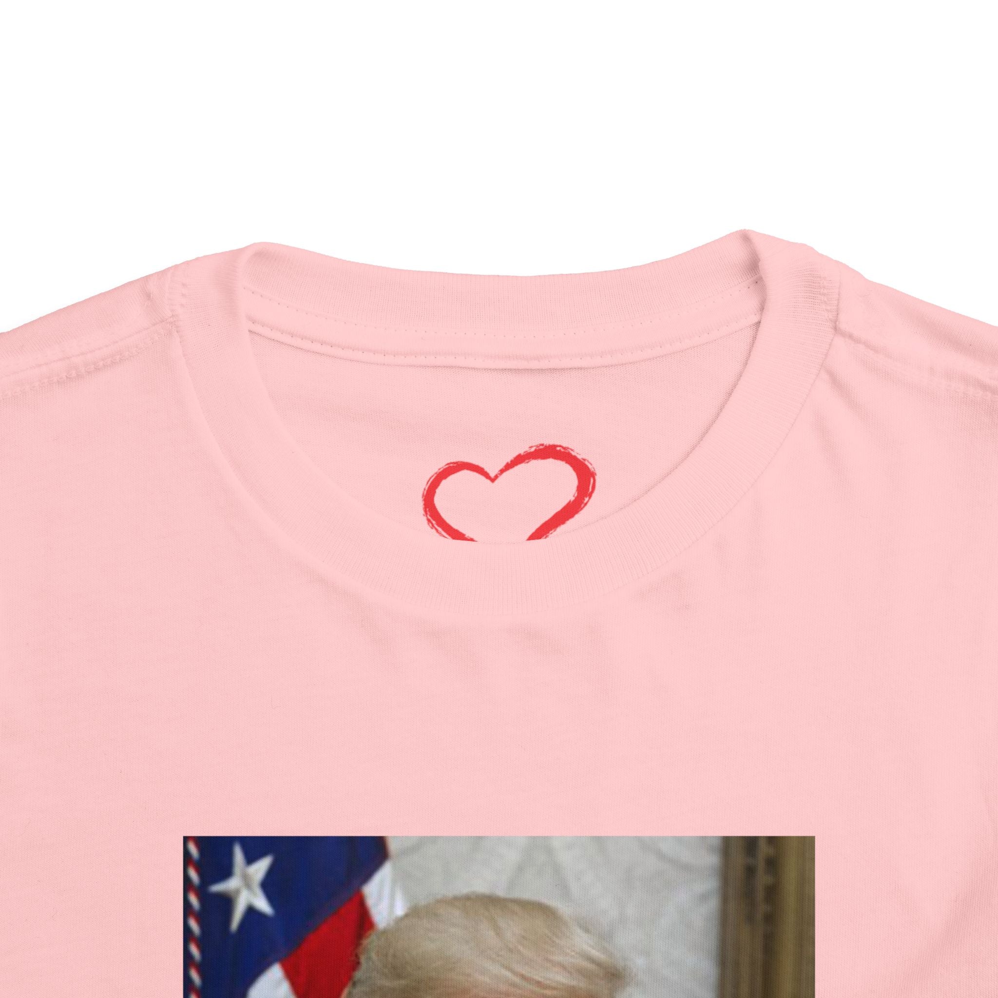 Toddler Tee with Patriotic Portrait & Flag Graphic