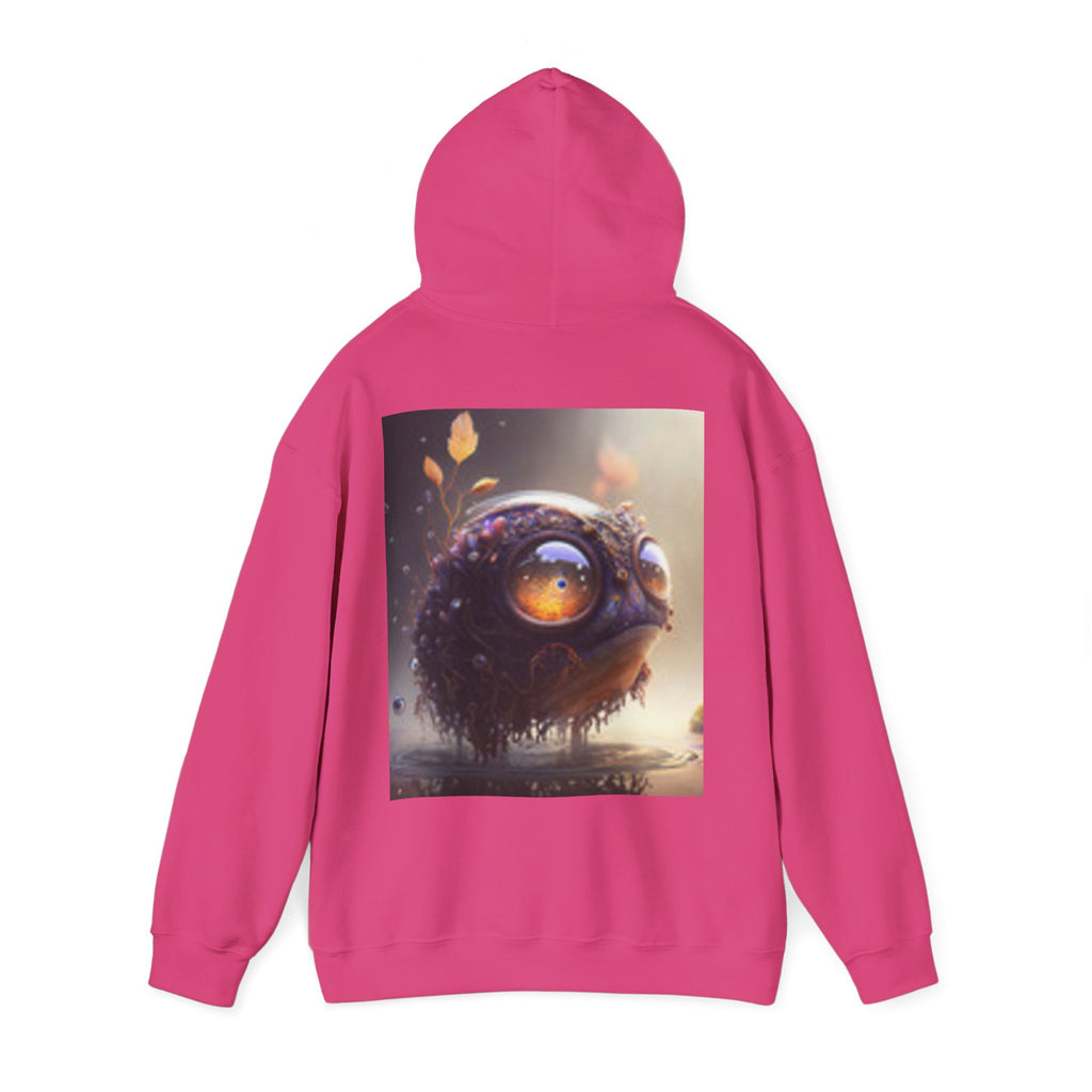 Cute Fuzzy Creature Hoodie – Whimsical Big-Eyed Monster Art Sweatshirt