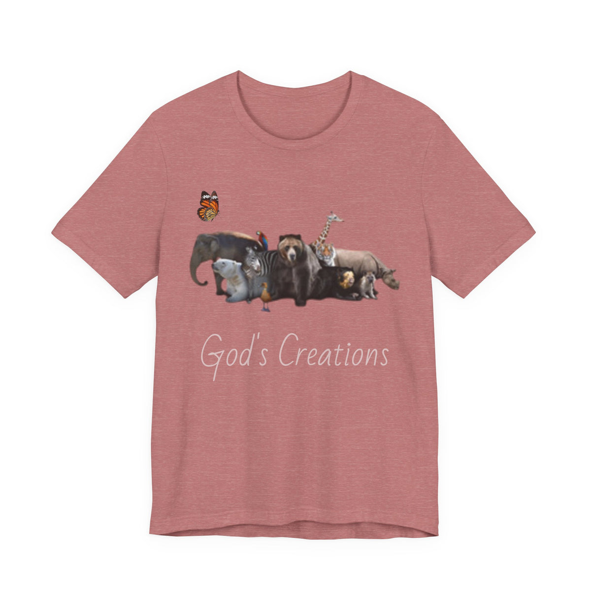 Wildlife Stack Tee God's Creations — Cute Forest Animal Graphic T-Shirt