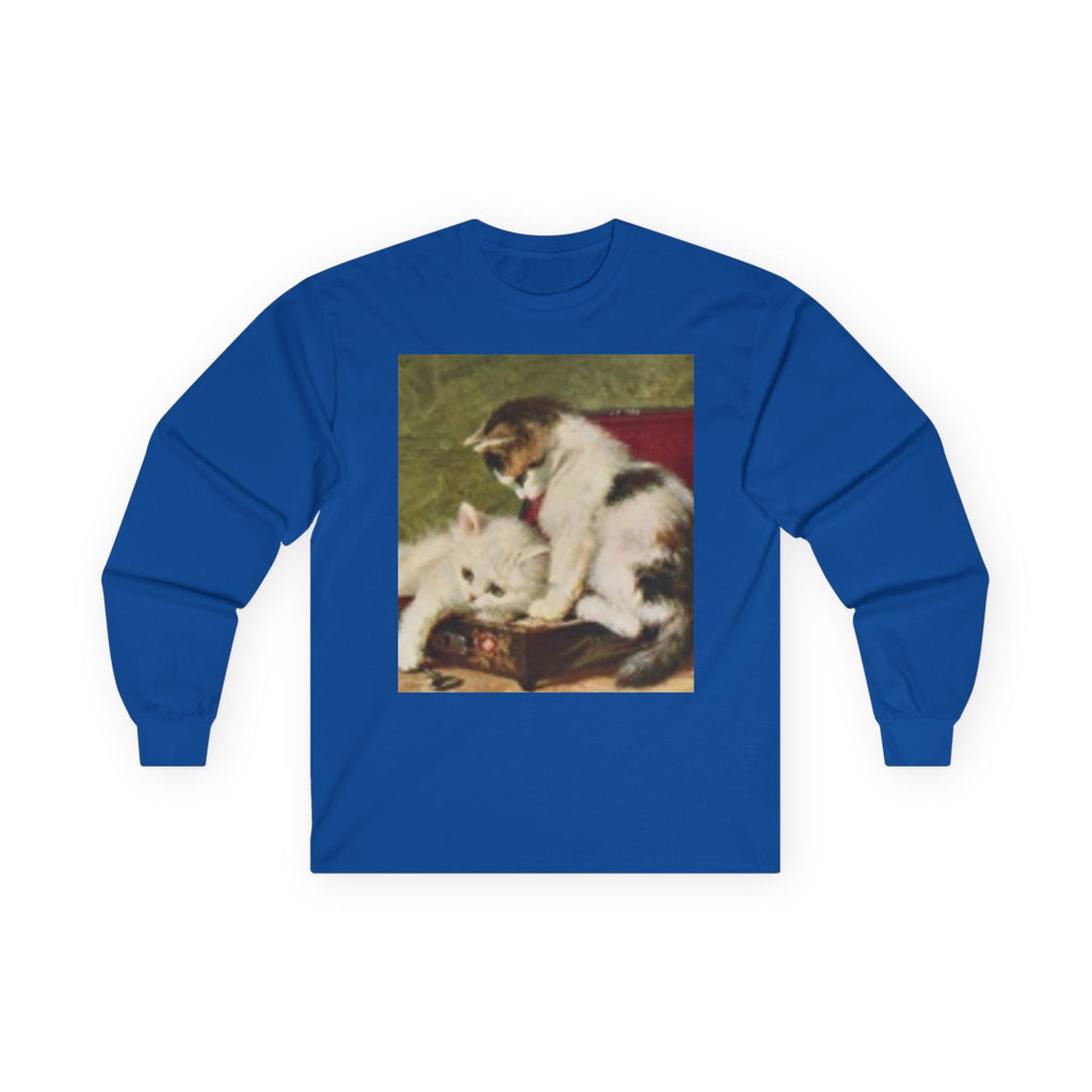 Puppy Play Vintage Art Long Sleeve Tee
