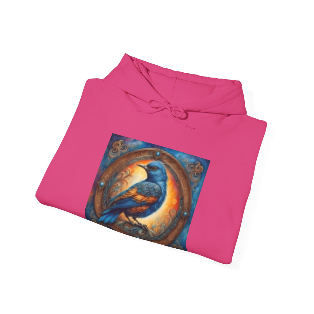Lion Portrait Hoodie with Colorful Sleeve Accent — Majestic Wildlife Pullover