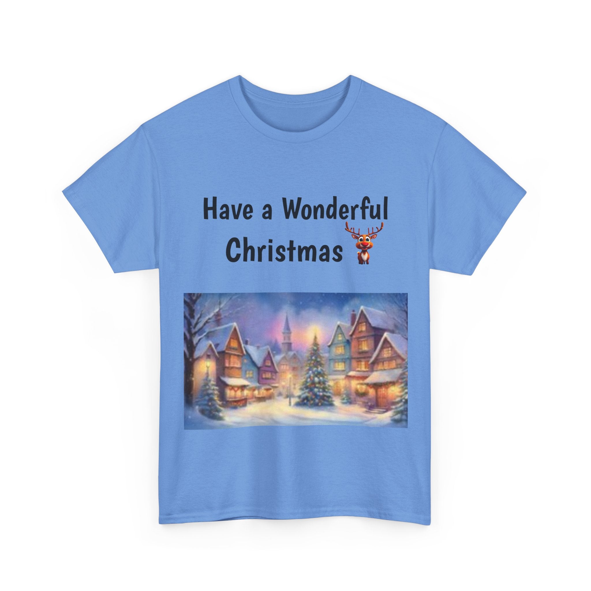 Christmas Village Tee — Cozy Winter Holiday T-Shirt with Festive Snowy Village Scene