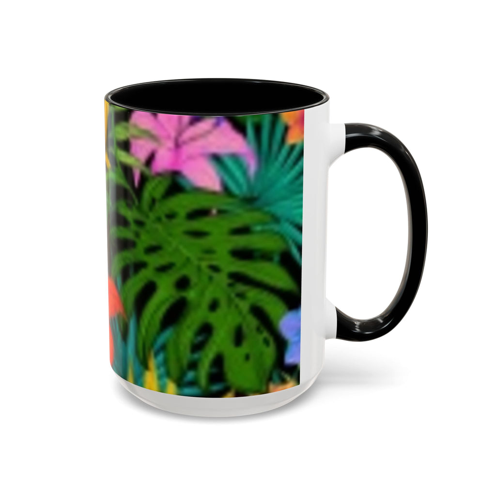 Tropical Floral Coffee Mug — Colorful Paradise Accent Mug (11/15 oz)