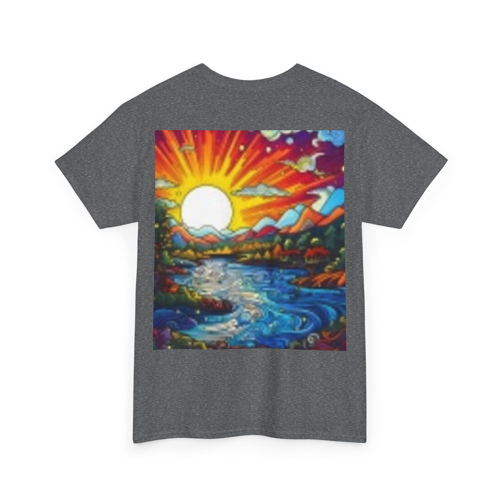 Wolf Moon T‑Shirt — Vibrant Sunset Landscape Graphic Tee
