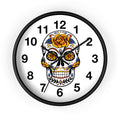 Sugar Skull Wall Clock — Colorful Day of the Dead Decorative Clock