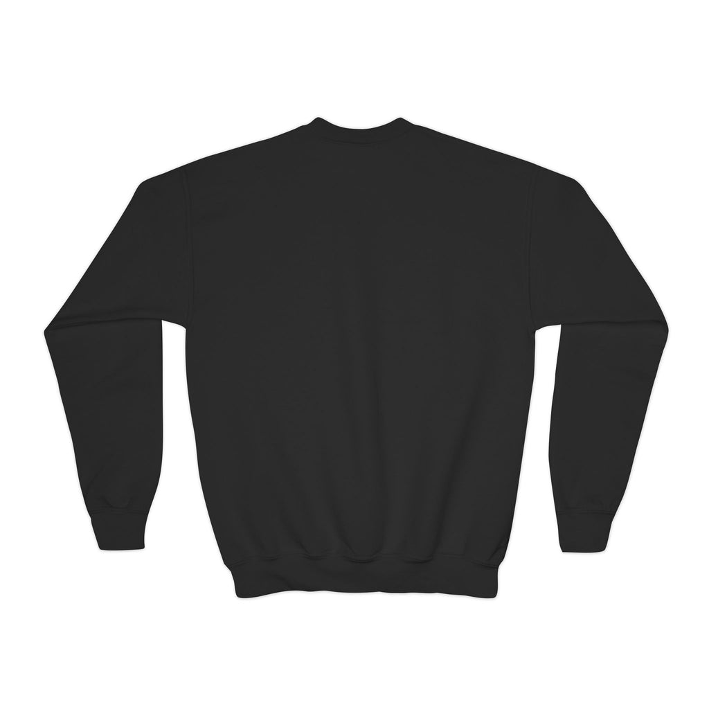 Youth Crewneck Sweatshirt — Colorful Cartoon Kittens Group Graphic