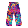 Psychedelic Swirl Women's Pajama Pants - Colorful Abstract Lounge Trousers