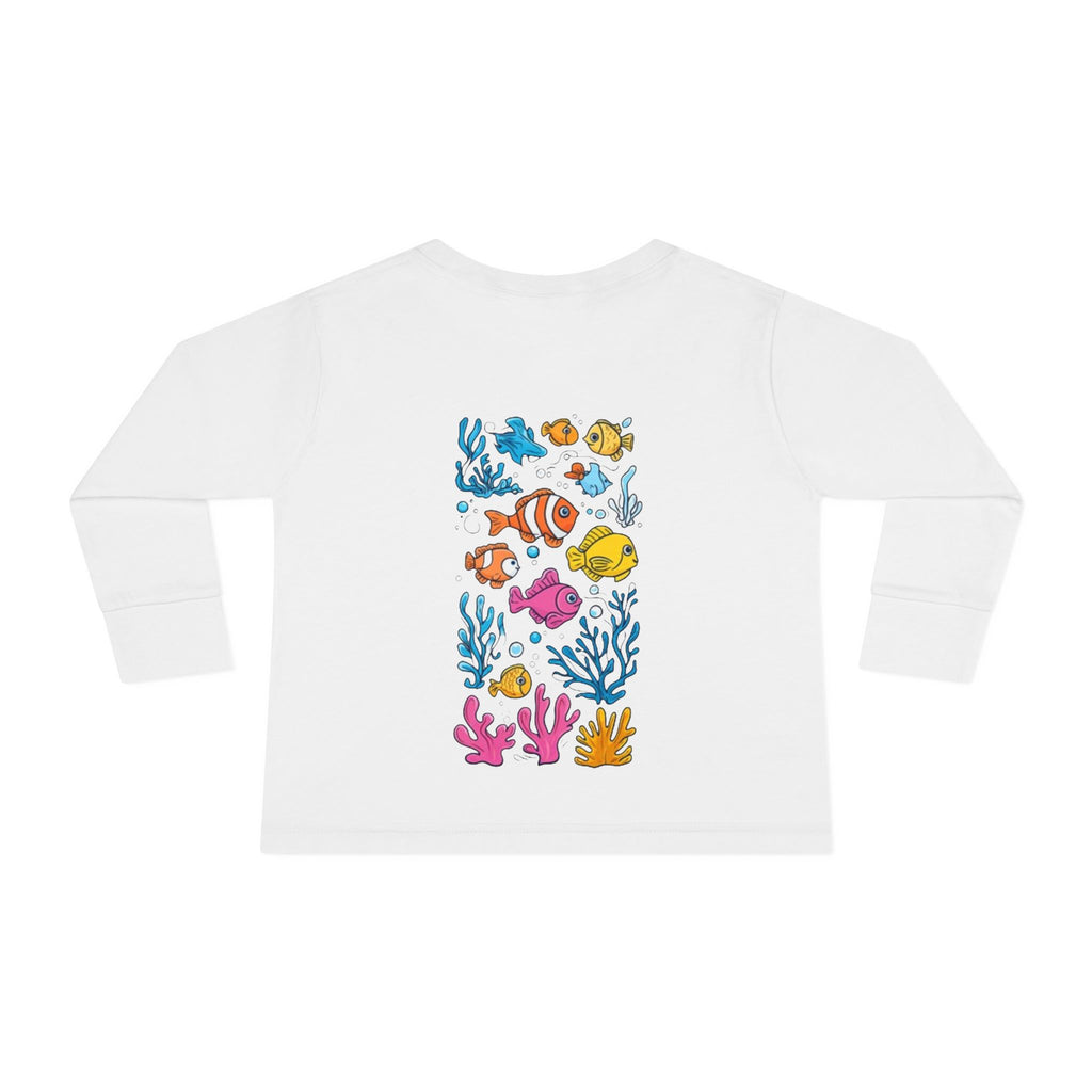 Toddler Long Sleeve T-shirt Seahorse & Clown fish and other colorful fish