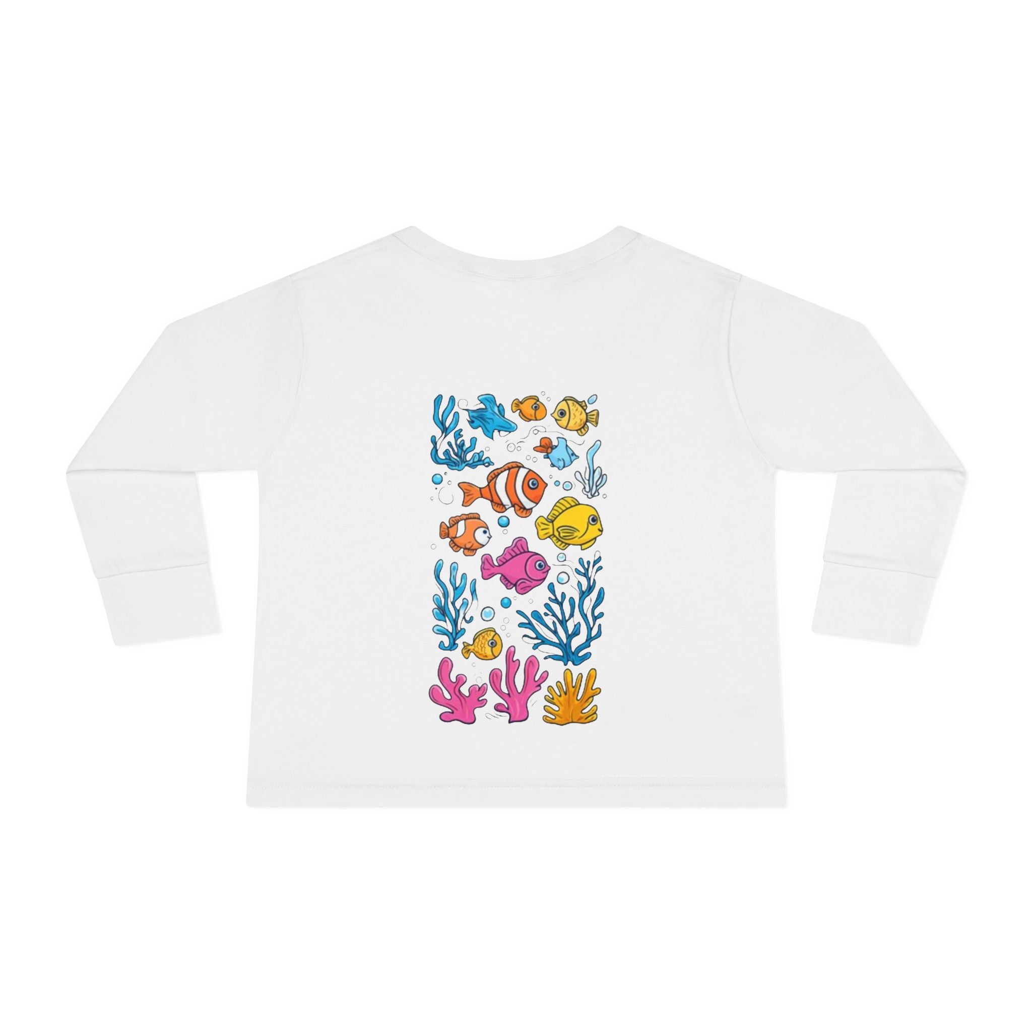 Toddler Long Sleeve T-shirt Seahorse & Clown fish and other colorful fish
