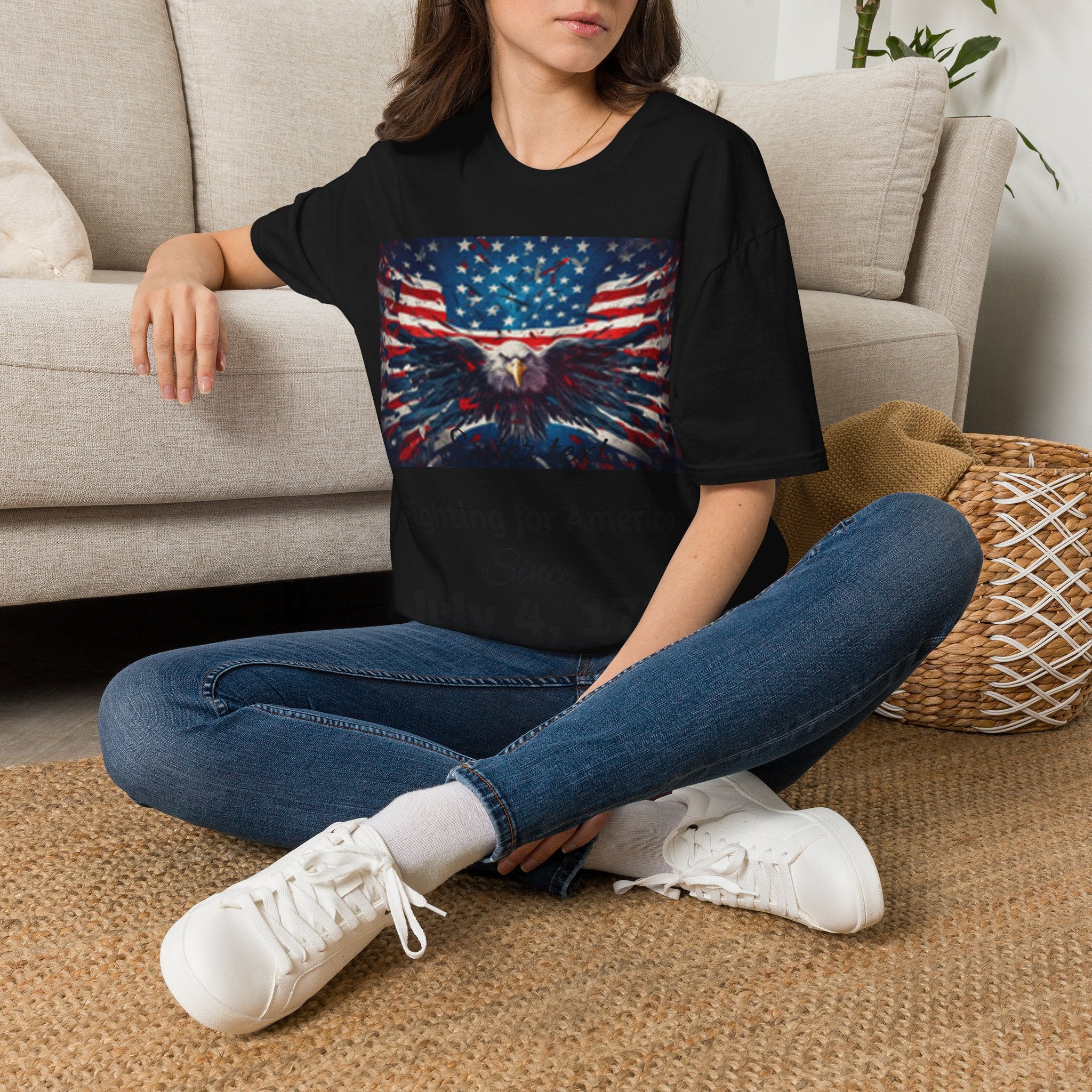 Patriotic Eagle T-Shirt — American Flag Bald Eagle I Love America!