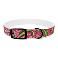 Floral Paisley Dog Collar — Pink Vintage Swirl Pattern