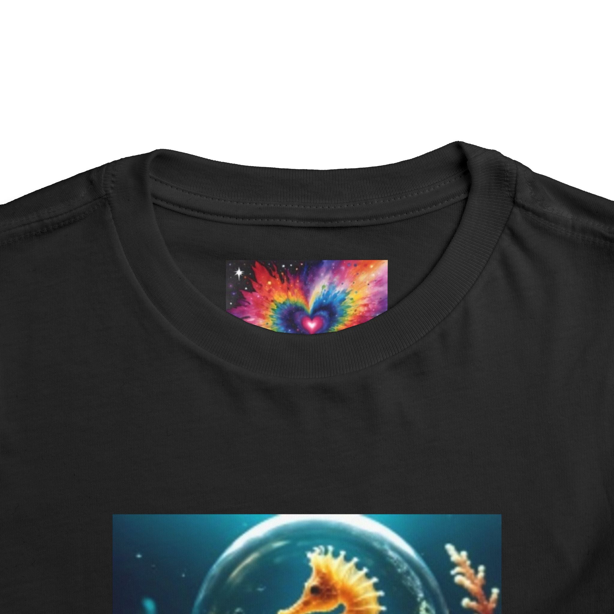 Toddler T-shirt — Cute Seahorse & Starfish Ocean Graphic