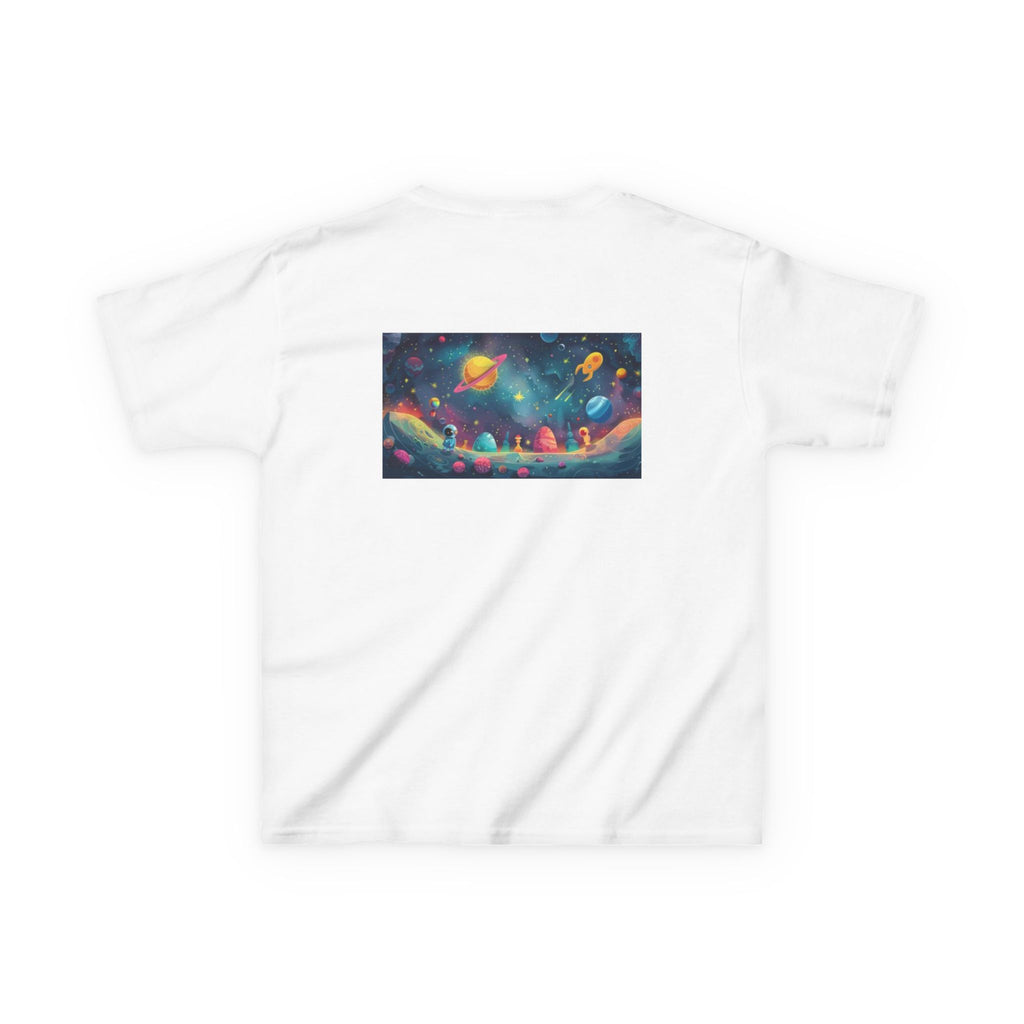 Kids Alien Space I Believe in You T-shirt — Colorful Extraterrestrial Galaxy Shirt