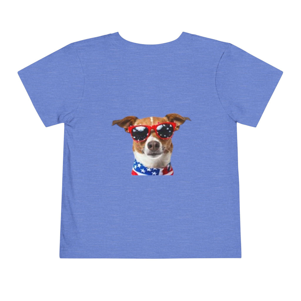 Toddler Tee with Patriotic Portrait & Flag Graphic