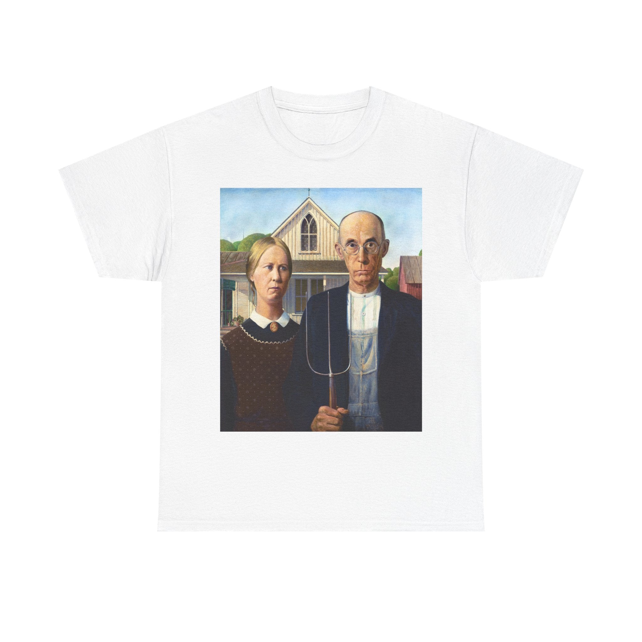 T‑Shirt — American Gothic Parody Print Tee